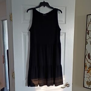 Nicole Miller Black Midi Dress, L